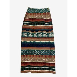 Vts Banjo Womens Wrap Skirt Small runs XS Southwest Design Rodeo Cowgirl Modest
